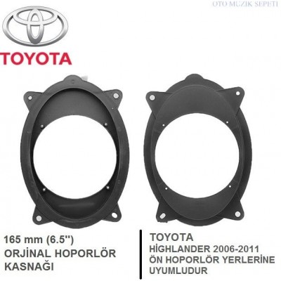 Toyota Highlander Ön Kapı Yerlerine 16 Cm Hoparlör Kasnağı Toyota Highlander Ön Kapı Yerlerine 16 Cm Hoparlör Kasnağı