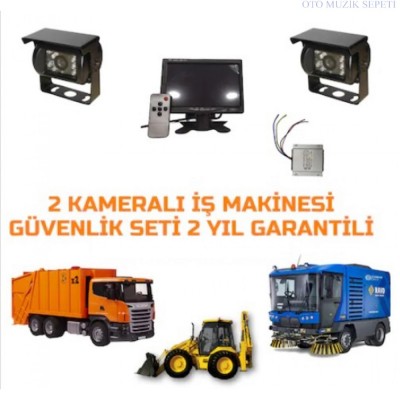 2 KAMERALI İŞ MAKİNA ARAÇ DIŞ KAMERA GÜVENLİK SETİ
