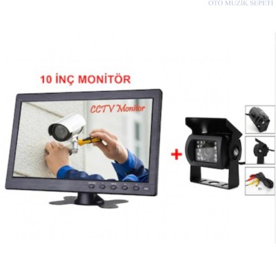 Traktör Biçerdöver İş Makinası 10 inç Monitör Kamera Sistemi